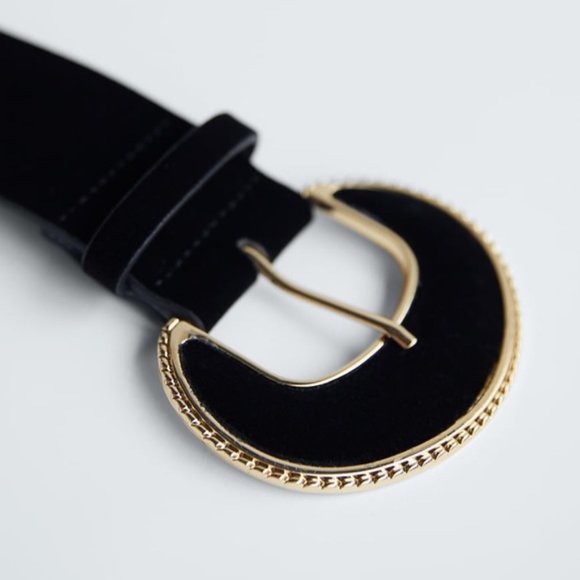 Zara Accessories Zara Velvet Gold Belt Poshmark